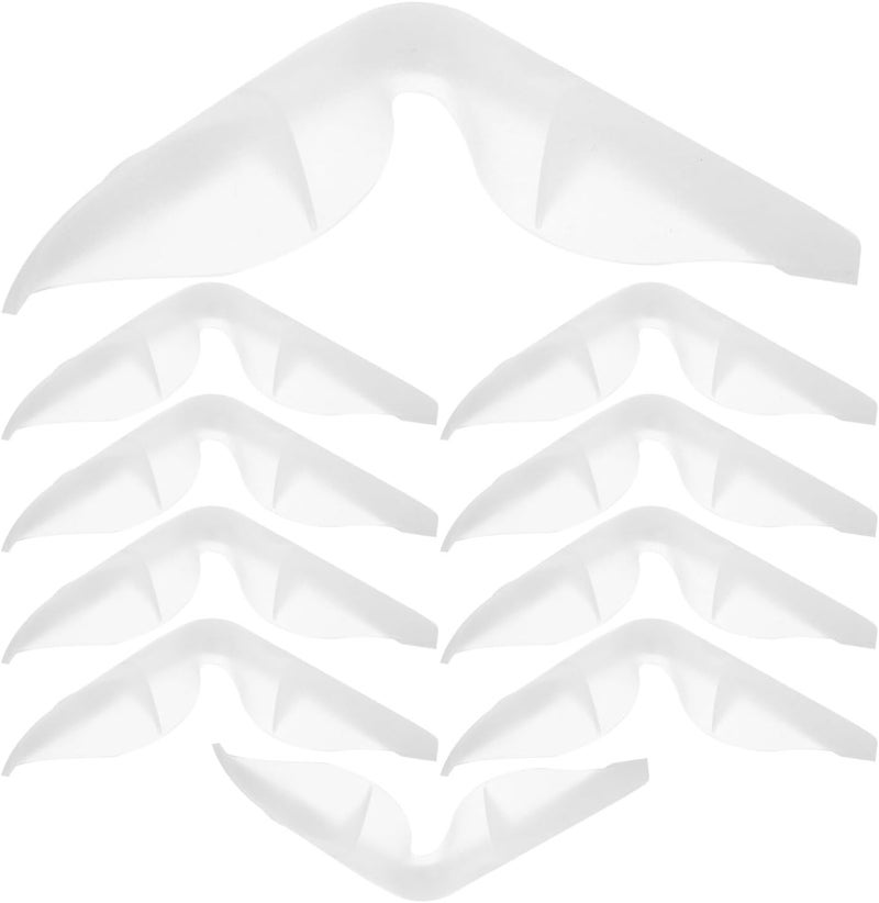DIYEAH 10Pcs Anti-Fog Nose Bridge Pads Seal Nose Cushion Silicone Nose Pads Self-Adhesive Protection Strip Nose Pad for Mask Eyeglasses Nose Pads Glasses Bridge Strap - Image 1